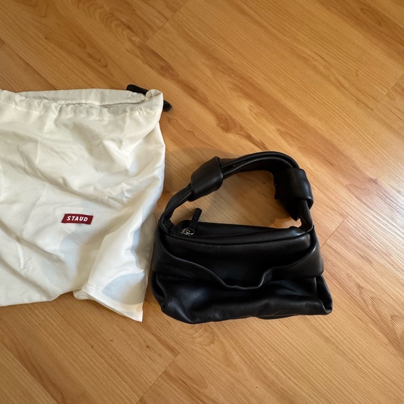 Staud Black Leather KISS Handbag - Picture 5 of 6